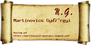 Martinovics Györgyi névjegykártya